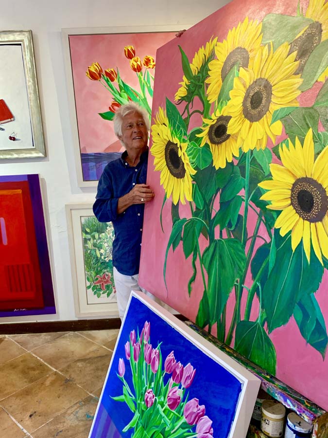Big Sunflowers in my Studio - Alan Hydes
