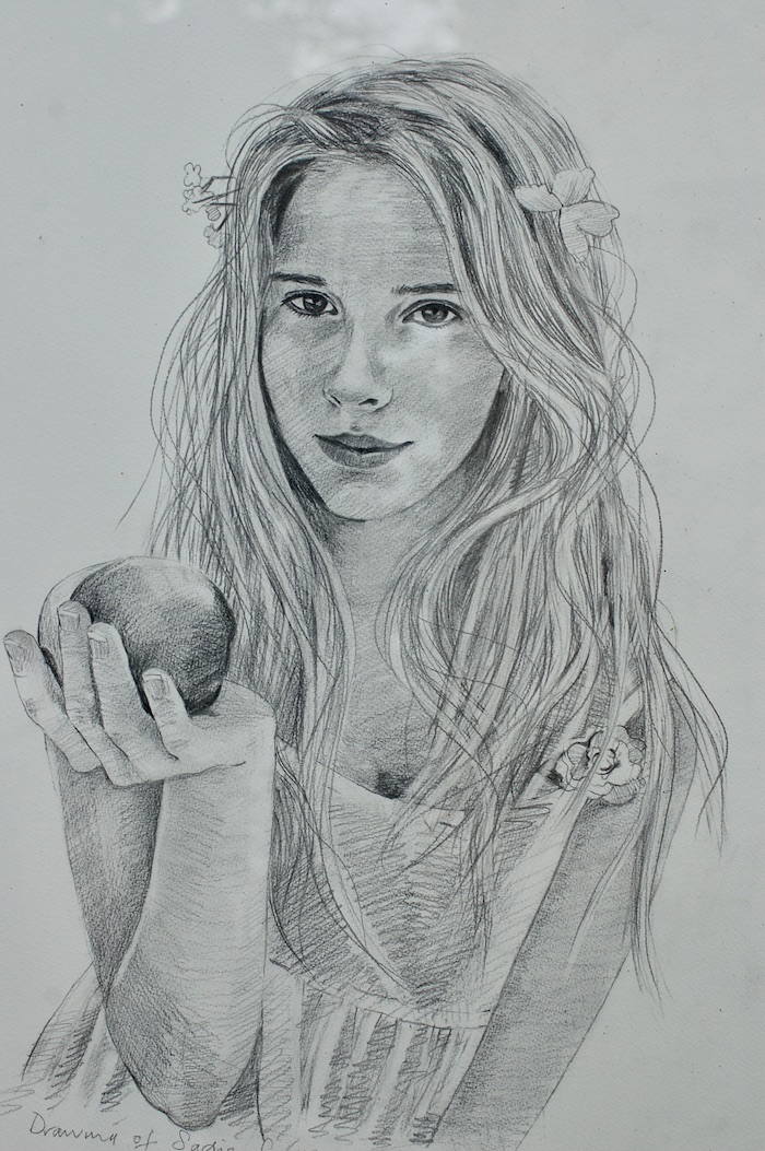 Sadie, pencil sketch by Alan Hydes